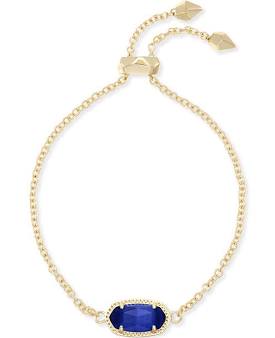 Kendra Scott Elaina Gold Adjustable Chain Bracelet in Cobalt Cat’s Eye-Kendra Scott-The Bugs Ear