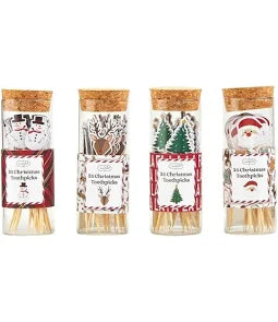 Christmas Toothpick Jars Mud Pie 4 Styles-Mud pie-The Bugs Ear