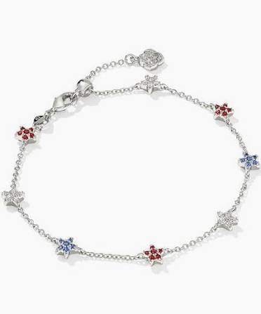 Kendra Scott Sierra Star Silver Crystal Delicate Chain Bracelet-Kendra Scott-The Bugs Ear