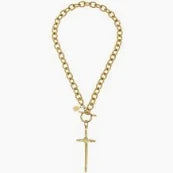 Susan Shaw Tall Cross Toggle Necklace-Susan Shaw-The Bugs Ear