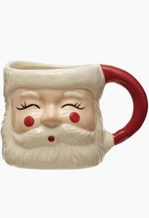 Santa Stoneware Mug-Creative Co-op-The Bugs Ear