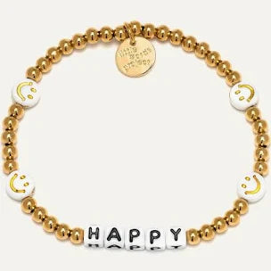 Happy Gold Word Bracelet-Little Words Project-The Bugs Ear