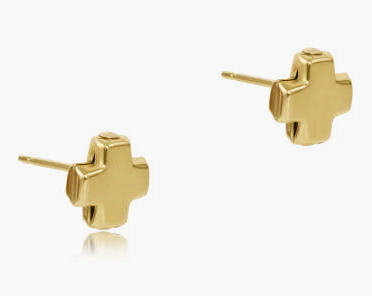 Enewton Signature Cross Gold Stud-Enewton-The Bugs Ear