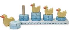 Counting Duckies Hand-Crafted Stacking Toy-Two's Company-The Bugs Ear
