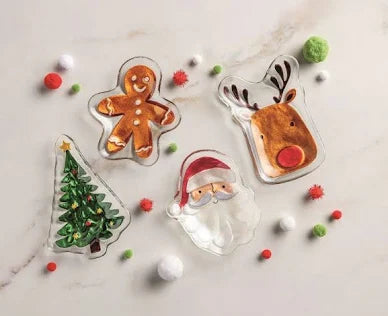 Christmas Glass Tidbit Plate Mud Pie-Mud pie-The Bugs Ear
