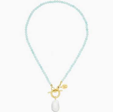 Susan Shaw Katie Necklace in Aqua-Susan Shaw-The Bugs Ear