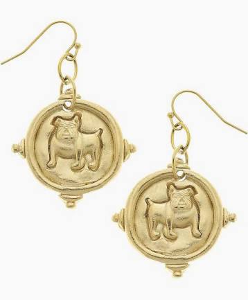Susan Shaw Bulldog Earrings-Susan Shaw-The Bugs Ear
