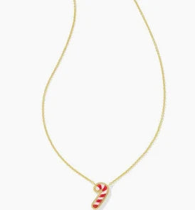 Kendra Scott Candy Cane Gold Short Pendant Necklace in Ivory Mother-of-Pearl-Kendra Scott-The Bugs Ear