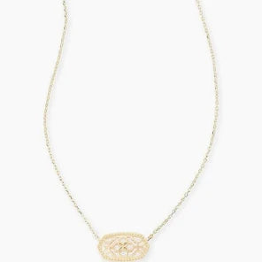 Kendra Scott Elisa Pendant Necklace in Gold Plated Filigree-Kendra Scott-The Bugs Ear