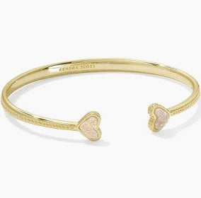 Kendra Scott Framed Ari Heart Gold Cuff Bracelet in Iridescent Drusy-Kendra Scott-The Bugs Ear