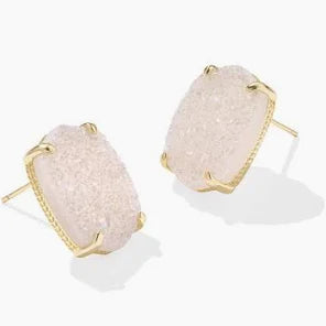 Kendra Scott Daphne Gold Large Stud Earrings in Iridescent Drusy-Kendra Scott-The Bugs Ear