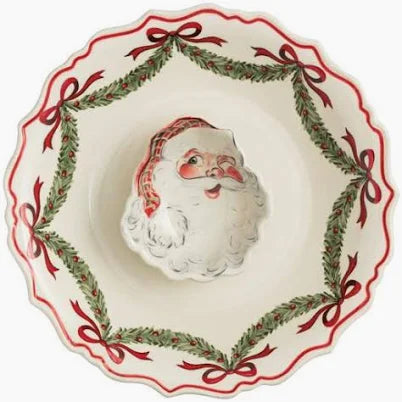 Santa Chip & Dip Bowl Mud Pie-Mud pie-The Bugs Ear