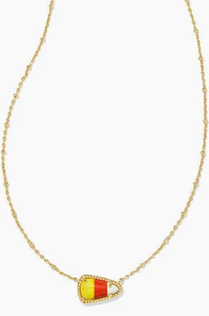 Kendra Scott Candy Corn Gold Short Pendant Necklace in Candy Corn-Kendra Scott-The Bugs Ear