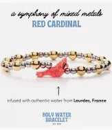 Holy Water Red Cardinal Bracelet in Two Tone-Holy Water Bracelet-The Bugs Ear