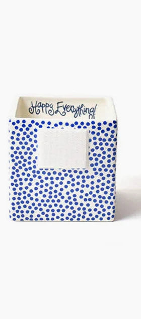 Happy Everything Indigo Small Dot Small Mini Nesting Cube-Coton Colors-The Bugs Ear