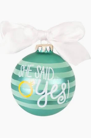 Coton Colors She Said Yes Just Engaged Ornament-Coton Colors-The Bugs Ear