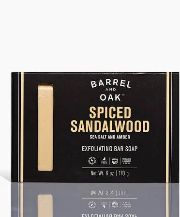 Barrel & Oak Spiced Sandalwood Exfoliating Bar Soap-Gentlemen's Hardware-The Bugs Ear