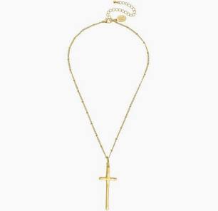 Susan Shaw Dainty Tall Cross Necklace-Susan Shaw-The Bugs Ear