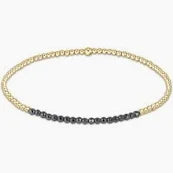 Enewton Gold Bliss 2mm Bead Bracelet in Faceted Hematite-Enewton-The Bugs Ear