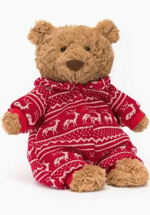 Jellycat Bartholomew Bear Winter Pajamas-Jellycat-The Bugs Ear