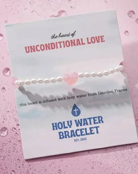 Holy Water Stretch Unconditional Love Bracelet in Crystal Pearl-Holy Water Bracelet-The Bugs Ear