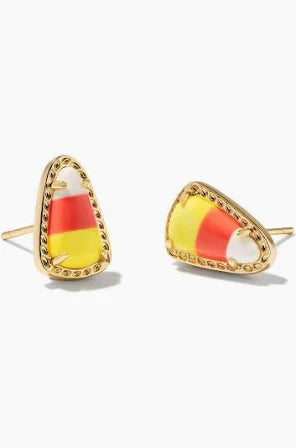 Kendra Scott Candy Corn Gold Stud Earrings in Candy Corn Magnesite-Kendra Scott-The Bugs Ear