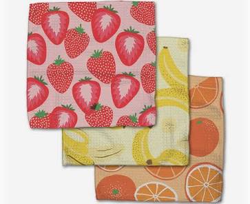 Geometry Dishcloth Set Favorite Fruit-Geometry Towel-The Bugs Ear