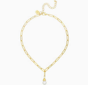 Susan Shaw Pearl Paperclip Necklace-Susan Shaw-The Bugs Ear