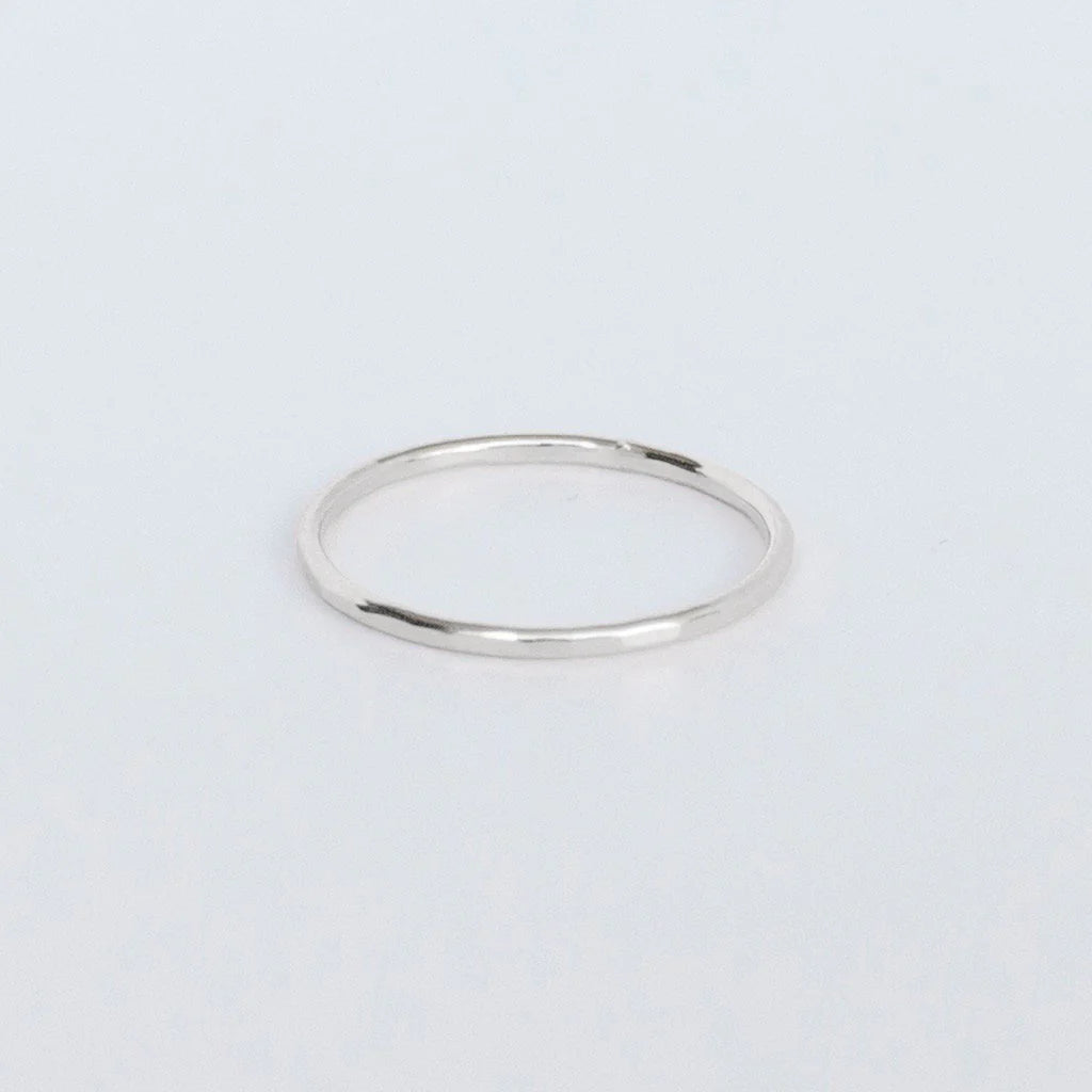 Hammered Stacking Ring in Silver-Made By Mary-The Bugs Ear
