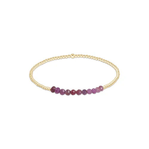 Enewton Gold Bliss 2mm Bead Bracelet in Ruby-Enewton-The Bugs Ear