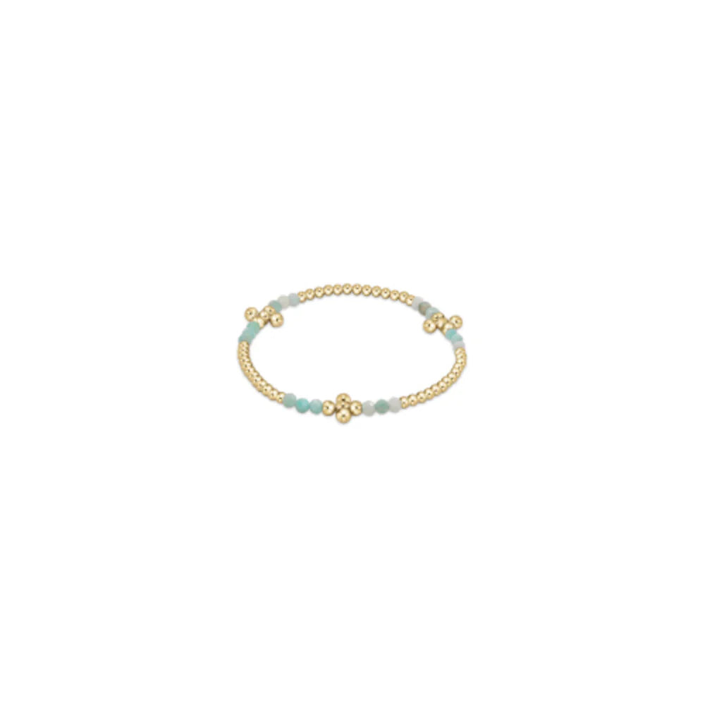 Enewton Signature Cross Gold Bliss Pattern 2.5mm Bead Bracelet in Amazonite-Enewton-The Bugs Ear