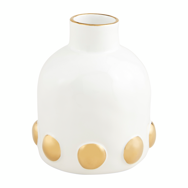 Small Gold Bead Vase Mud Pie-Mud pie-The Bugs Ear