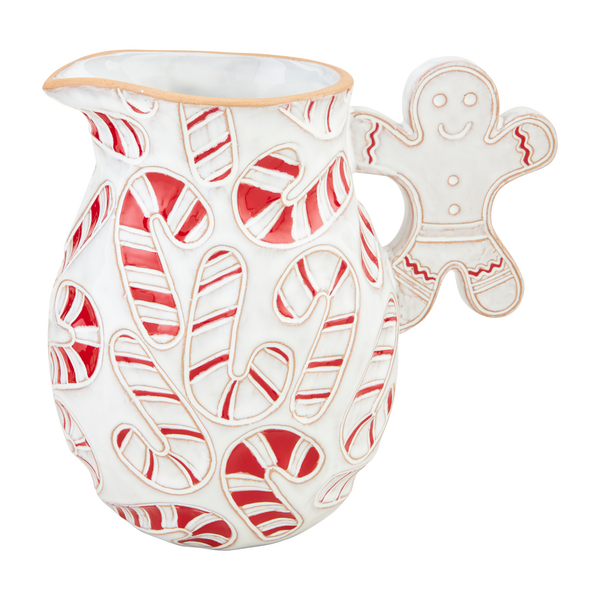 Candy Cane Pitcher Mud Pie-Mud pie-The Bugs Ear