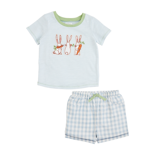 Easter Bunny Toddler Short Set Mud Pie-Mud pie-The Bugs Ear