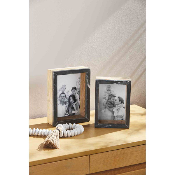 Black Marble Picture Frame Mud Pie-Mud pie-The Bugs Ear