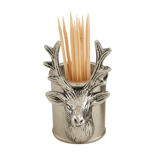 Holder With Deer Head Toothpick Caddy Set Mud Pie