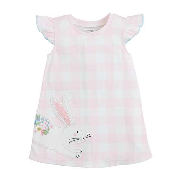 Bunny Check Toddler Dress Mud Pie-Mud pie-The Bugs Ear