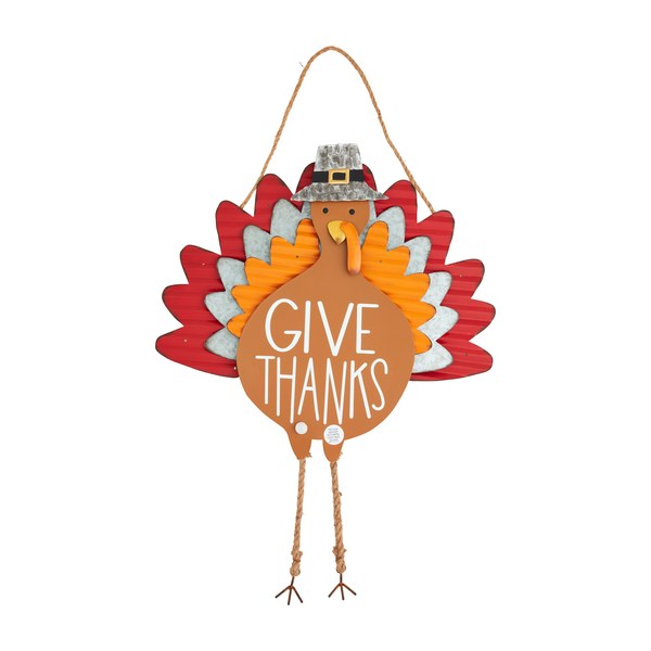 Gobbling Turkey Door Hanger Mud Pie-Mud pie-The Bugs Ear