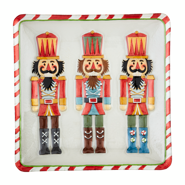 Nutcracker Glass Platter Mud Pie-Mud pie-The Bugs Ear