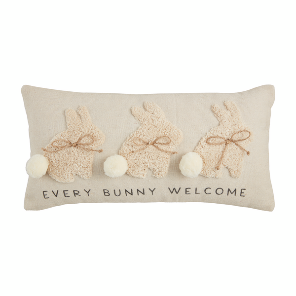 Lumbar Tufting Bunny Pillow Mud Pie-Mud pie-The Bugs Ear