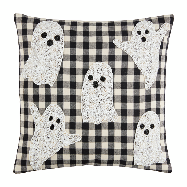 Ghost Beaded Pillow Mud Pie-Mud pie-The Bugs Ear