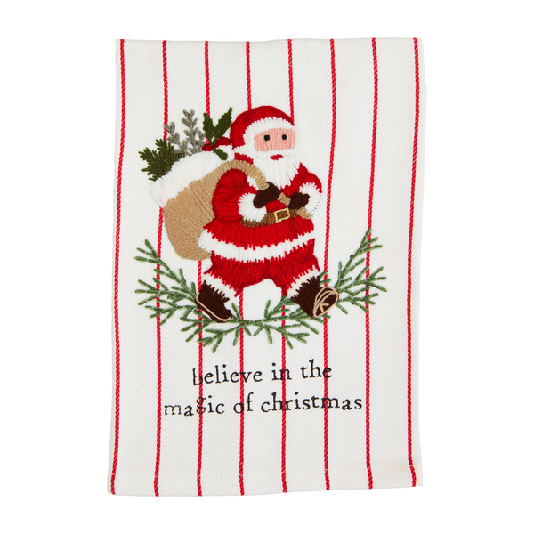 Classic Christmas Embroidered Towels Mud Pie-Mud pie-The Bugs Ear