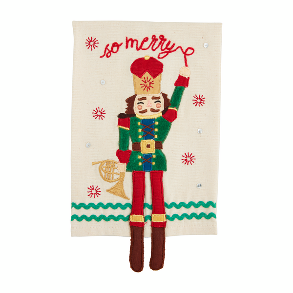 So Merry Nutcracker Dangle Leg Towel Mud Pie-Mud pie-The Bugs Ear