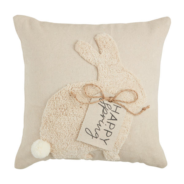 Square Tufting Bunny Pillow Mud Pie-Mud pie-The Bugs Ear