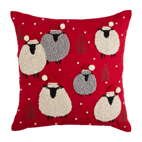 Christmas Sheep Pillow Mud Pie-Mud pie-The Bugs Ear