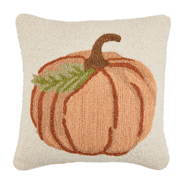 Square Pumpkin Hooked Pillow Mud Pie-Mud pie-The Bugs Ear