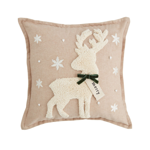 White Tree Tufted Pillow Mud Pie-Mud pie-The Bugs Ear