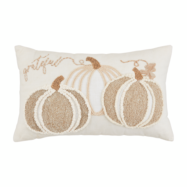 Lumbar Neutral Pumpkin Pillow Mud Pie-Mud pie-The Bugs Ear