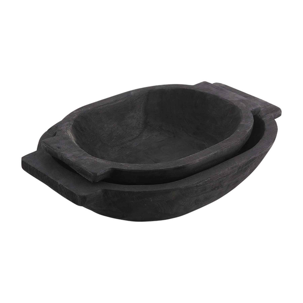 Black Oval Dough Bowl Set Mud Pie-Mud pie-The Bugs Ear