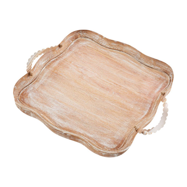 Scalloped Wood Tray Mud Pie-Mud pie-The Bugs Ear